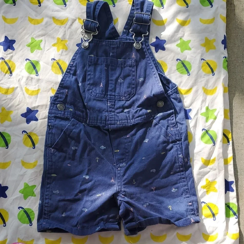 Carter's 18 Months Blue Overalls with Nautical Accents 🌏5/$10🌏